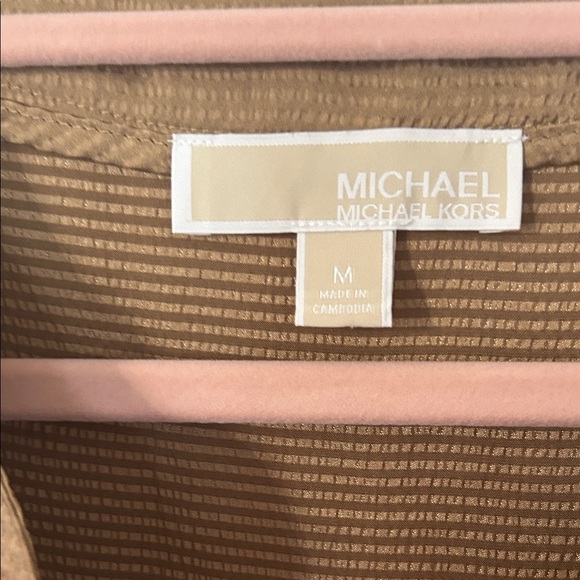 Michael Kors Brown V-Neck Blouse - Picture 2 of 10